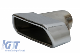 Накрайници за ауспух подходящи за BMW 5 Series G30 G31 (2017-up) F10 F11 (2010-2014) F10 F11 LCI (2015-2017) 6 Series G32 (2017-up) M-Tech Спорт Дизайн Хром-image-6057372