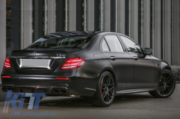 Боди комплект, подходящ за Mercedes E-Class W213 (2016-2019) E63 Дизайн с Накрайници за ауспух Черен-image-6054578