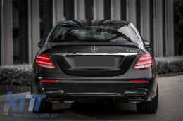 Боди комплект, подходящ за Mercedes E-Class W213 (2016-2019) E63 Дизайн с Накрайници за ауспух Черен-image-6054579