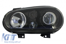 Предна Броня с Фарове Черен подходяща за VW Golf IV 4 MK4 (10.1997-09.2003) R32 Look-image-6054672