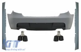 image-50-Задна Броня с двоен ауспух Tiips Carbon и Прагове, подходящи за BMW Series 1 E87 Хечбек (2004-2011) M-Technik M Sport Дизайн Без PDC