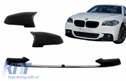 image-44-Спойлер на Предна Броня с Калъфи за огледала , подходящи за BMW 5 Series F10 F11 Sedan Touring (2015-2017) M-Performance Piano Black