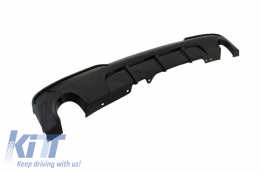 Спойлер на Предна Броня с Калъфи за огледала и дифузьор, двоен изход, един ауспух, подходящ за BMW 5 Series F10 F11 Sedan Touring (2015-2017) M-Performance Piano Black-image-6056521