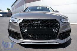 Предна Броня , подходяща за Audi A6 4G Facelift (2015-2018) и дифузьор на Задна Броня с накрайници за ауспух RS6 Дизайн-image-6071792