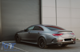 Централна решетка с дифузьор и накрайници за ауспух Подходящ за Mercedes CLS-Class C257 (2018-up) GTR CLS53 Дизайн only AMG Line Задна Броня-image-6097326