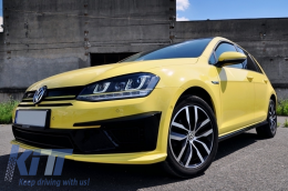 Пълен комплект за каросерия, подходящ за VW Golf 7 VII 5G1 (2012-2017) R400 Дизайн с Пълна изпускателна система и Спойлер за перки на предното стъкло на покрива-image-6058232
