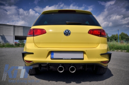 Пълен комплект за каросерия, подходящ за VW Golf 7 VII 5G1 (2012-2017) R400 Дизайн с Пълна изпускателна система и Спойлер за перки на предното стъкло на покрива-image-6058233