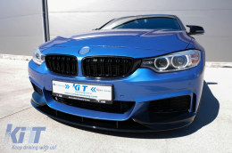 Спойлер на Предна Броня , подходящ за BMW 4 Series F32 F33 F36 Купе Кабрио Grand Купе (2013-03.2019) със Прагове, Добавка удължения за устни и Дефузьор за задна броня, двоен двоен изход-image-6081944