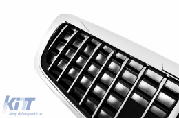 Предна Броня , подходяща за Mercedes S-Class W221 (2005-2012) с Предна Решетка с единична рамка S63 S65 Дизайн-image-6059048