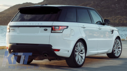 Предпазна плоча за Задна Броня подходяща за Land Rover Range Rover Спорт L494 (2013-2017) Piano Black-image-6060396
