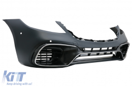 Предна Броня с Централна решетка и Фарове Full LED подходящи за Mercedes S-Class W222 (2013-06.2017) S63 Дизайн-image-6060011