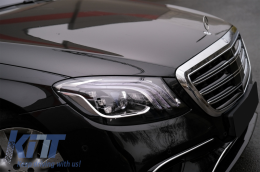 Комплект за каросерия, подходящ за Mercedes S-Class W222 Facelift (2013-06.2017) S63 Дизайн с LED светлини-image-6060230