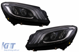 Комплект за каросерия, подходящ за Mercedes S-Class W222 Facelift (2013-06.2017) S63 Дизайн с LED светлини-image-6103851