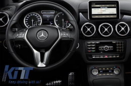 Калъф на рамката за тапицерия с копчета на волана на автомобила, подходящ за Mercedes W176 (13-15) W246 (12-18) W204 (08-15) W117 (13-16) W218 (11-18) W212 (10-16) X253 (15- 18) X204 (09-15) X156 (13--image-6062631