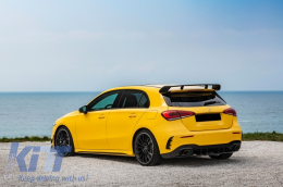 Спойлер на капака на покрива, подходящ за Mercedes A-Class W177 Хечбек SE (2018-up) A45 Дизайн Piano Black-image-6063338