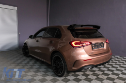 Спойлер на капака на покрива, подходящ за Mercedes A-Class W177 Хечбек SE (2018-up) A45 Дизайн Piano Black-image-6086100