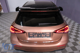 Спойлер на капака на покрива, подходящ за Mercedes A-Class W177 Хечбек SE (2018-up) A45 Дизайн Piano Black-image-6086109