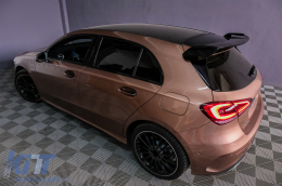 Спойлер на капака на покрива, подходящ за Mercedes A-Class W177 Хечбек SE (2018-up) A45 Дизайн Piano Black-image-6086113