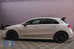 Спойлер на капака на покрива, подходящ за Mercedes A-Class W177 Хечбек SE (2018-up) A45 Дизайн Piano Black-image-6106866