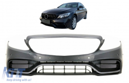 Предна Броня , подходяща за Mercedes C-Class W205 S205 A205 C205 Лимузина T-Model Купе Cabriolet (2014-2020) Facelift C63 Дизайн-image-6101276