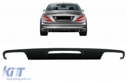 Дефузьор за задна броня подходящ за Mercedes CLS Sedan W218 (2011-2017) Само за AMG Спортна линия-image-6064037