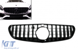 Централна решетка подходяща за Mercedes S-CLASS Купе C217 (2014-2017) Кабрио A217 (2015-2017) GT-R Panamericana Дизайн Черен-image-6087026