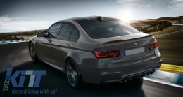 Пълен комплект за каросерия, подходящ за BMW F30 (2011-2019) с два двойни Накрайници за ауспух Въглеродни влакна EVO II M3 CS Стил без Фарове за мъгла-image-6061631
