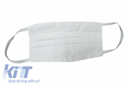 image-8-Package of 5 Reusable Mask with Folds 100% Cotton 2 Layers Unisex Washable 10 Filters PPS 330 Microns