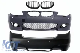 image-28-Комплект за каросерия, подходящ за BMW 5 Series E60 (2003-2007) M5 Дизайн с централни Решетки Double Stripe Piano Black
