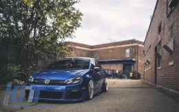 Пълен комплект за каросерия, подходящ за VW Golf VI 6 R20 Look (2008-2013) с Пълна изпускателна система R20-image-6062068