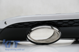 Дефузьор за задна броня със Степенки подходящ за AUDI Q5 8R (11.2008-2016) S-Line Дизайн черно с хром-image-6062492