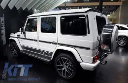 Добавяне на корнизи за врати , подходящи за Mercedes G-Class W463 (1989-2017) със Странични стикери Винил Матово черно-image-6062593