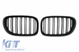 image-0-Централни решетки, подходящи за BMW Серия 7 F01 F02 F03 (2008-2015) М дизайн с двойна лента Матово черно