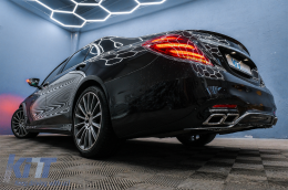 Комплект за тяло, подходящ за Mercedes S-Class W222 Facelift (2013-06.2017) S63 Дизайн с Фарове Full LED-image-6090156