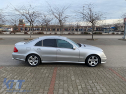 Предна Броня подходяща за Mercedes W211 E-Class Facelift (2006-2009) с Фарове за мъгла и Прагове-image-6089934