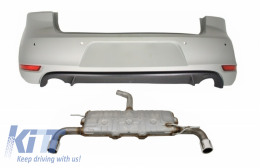 image-2-Задна Броня с изпускателна система подходяща за VW Golf 6 VI (2008-2012) TFSI Дизайн