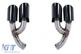 Пълен комплект за каросерия, подходящ за Porsche Cayenne Facelift (2014-2017) GTS Дизайн с Накрайници за ауспух Гланцирано черно-image-6064127