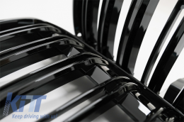 Централни решетки подходящи за BMW X1 SUV F48 Pre-LCI (06.2015-2019) М дизайн с двойна лента Piano Black-image-6064797