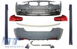 image-45-Пълен комплект за каросерия, подходящ за BMW Серия 3 F30 (2011-2019) с LED Задни светлини Динамичен последователни светлини за завиване M-Performance дизайн