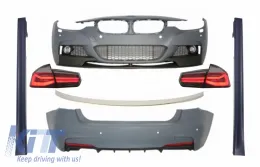 image-47-Пълен комплект за каросерия, подходящ за BMW Серия 3 F30 (2011-2019) с LED Задни светлини Динамичен последователни светлини за завиване M-Performance дизайн