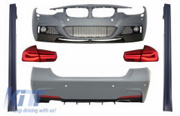 image-21-Пълен комплект за каросерия, подходящ за BMW Серия 3 F30 (2011-2019) с LED Задни светлини Динамичен последователни светлини за завиване M-Performance дизайн