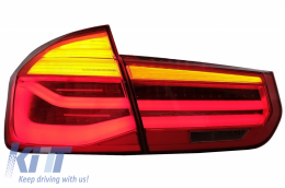 Пълен комплект за каросерия, подходящ за BMW Серия 3 F30 (2011-2019) с LED Задни светлини Динамичен последователни светлини за завиване M-Performance дизайн-image-6064857