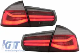 Пълен комплект за каросерия, подходящ за BMW Серия 3 F30 (2011-2019) с LED Задни светлини Динамичен последователни светлини за завиване M-Performance дизайн-image-6064873
