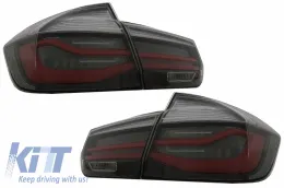 Пълен комплект за каросерия, подходящ за BMW Серия 3 F30 (2011-2019) с LED Задни светлини Динамичен последователни светлини за завиване M-Performance дизайн-image-6064879