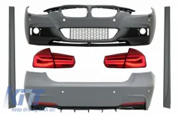 image-20-Пълен комплект за каросерия, подходящ за BMW 3 Series F30 (2011-2019) с LED Задни светлини Червени Чисто Динамичен светлини за завиване M-Performance LCI дизайн