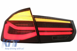 Пълен комплект за каросерия, подходящ за BMW Серия 3 F30 (2011-2019) с LED Задни светлини Червен дим Динамичен светлини за завиване M-Performance LCI дизайн-image-6064984