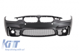 Комплект за каросерия, подходящ за BMW Серия 3 F30 (2011-2019) с LED Задни светлини , Динамичен последователни светлини за завиване и двоен Накрайници за ауспух, Carbon-image-6065213