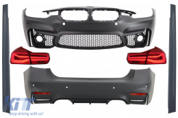 image-32-Комплект за тяло, подходящ за BMW 3 Series F30 (2011-2019) с LED Задни светлини Динамичен последователни светлини за завиване EVO II M3 CS Дизайн