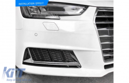 Долна решетка на Броня Странични решетки , подходящи за Audi A4 B9 Sedan Avant (2016-2018) RS4 Дизайн Сребърен Edition-image-6126524