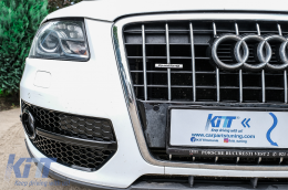 Капаци за Халогени Странични решетки, подходящи за Audi Q5 SUV 8R (2008-2011) RS Дизайн Piano Black-image-6068224